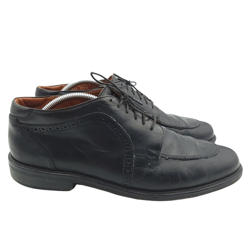 Cable & Company Oxford Shoes Mens 11 1/3D Italy Black Leather Butcher Toe